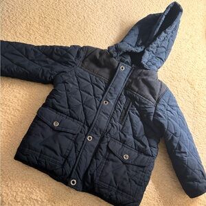 Zara Kids Quilted Puffer Jacket - Dark Blue